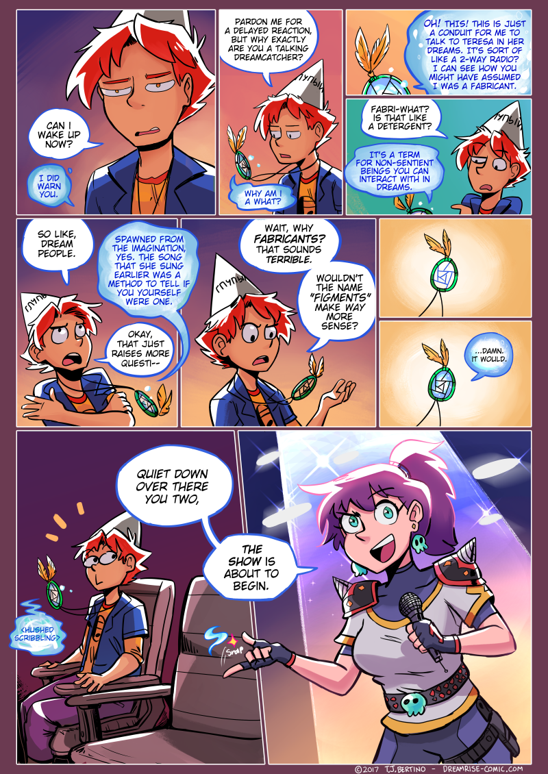 The cool thing about dreams is that a backgroundless void is totally justified.